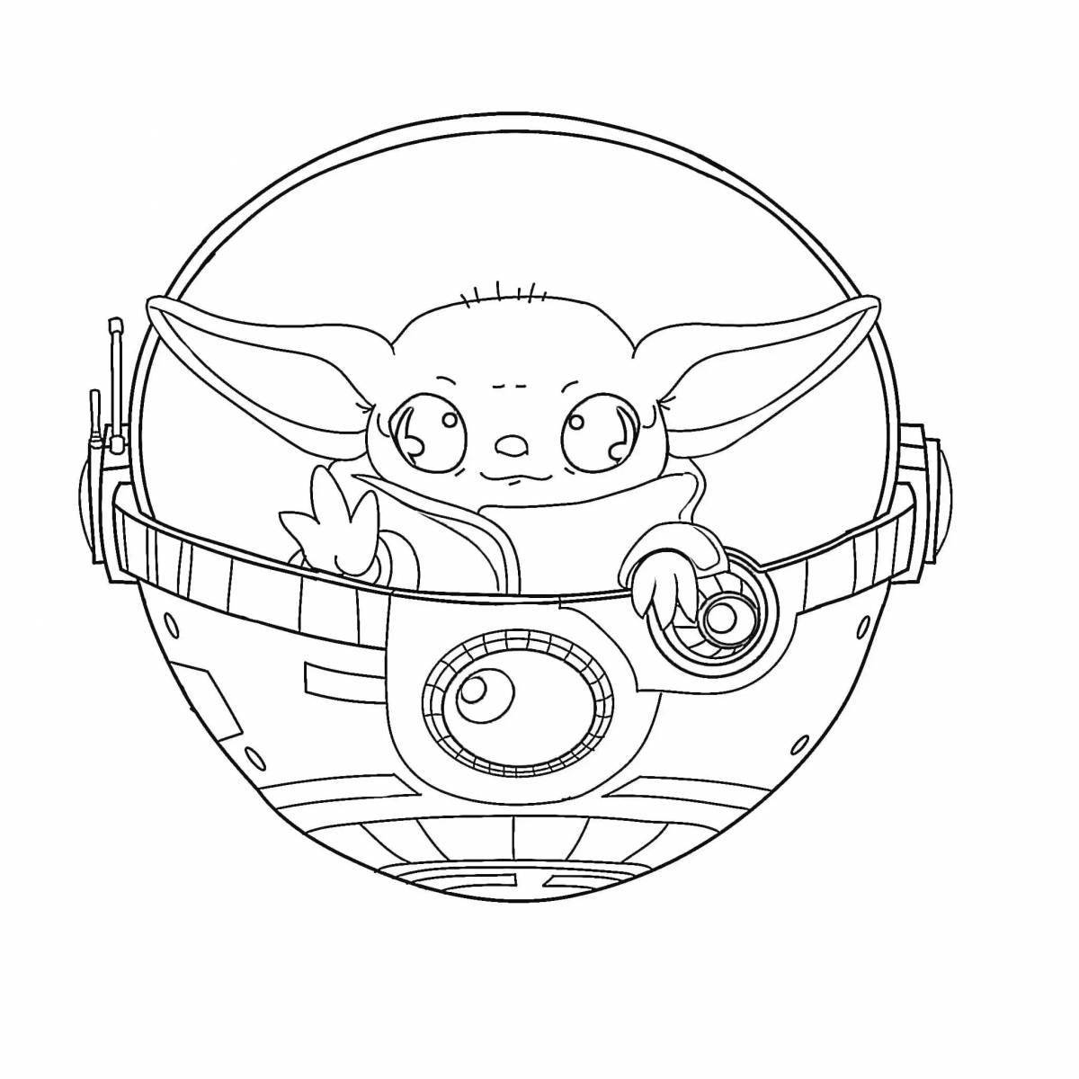 Charon glowing baby coloring page