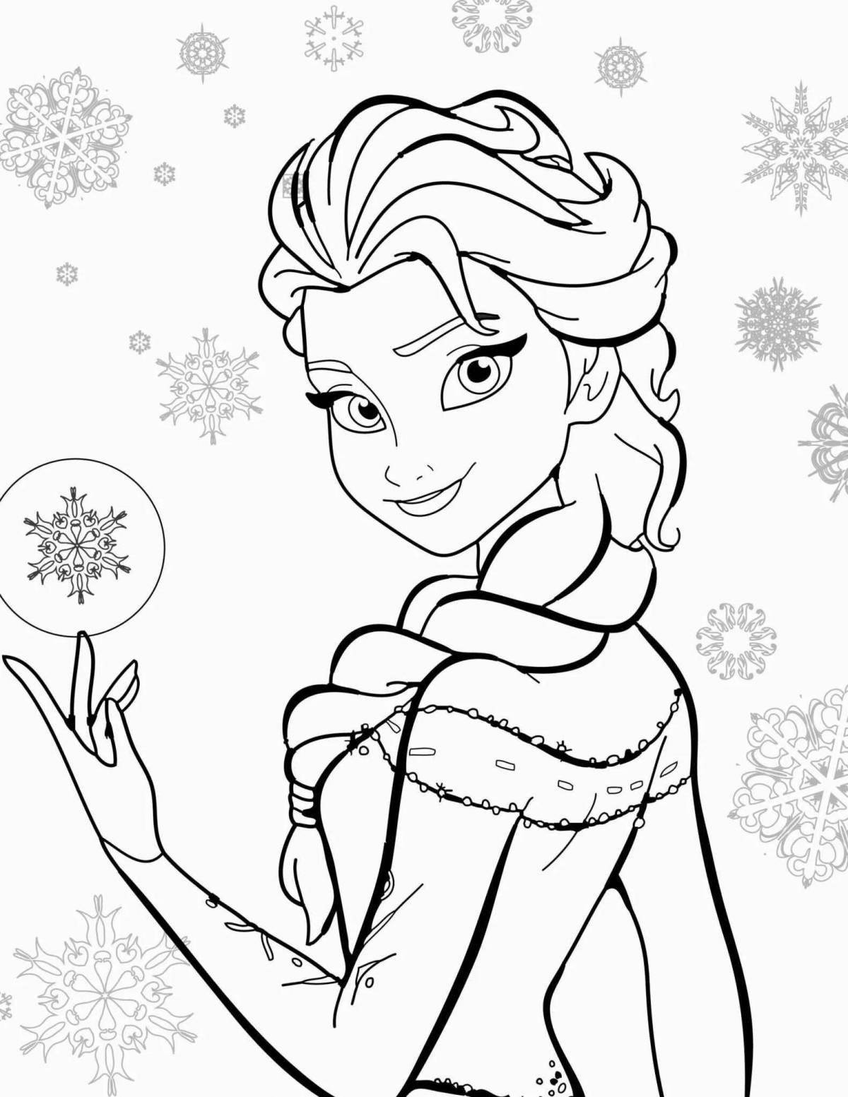 Elsa baby sweet coloring