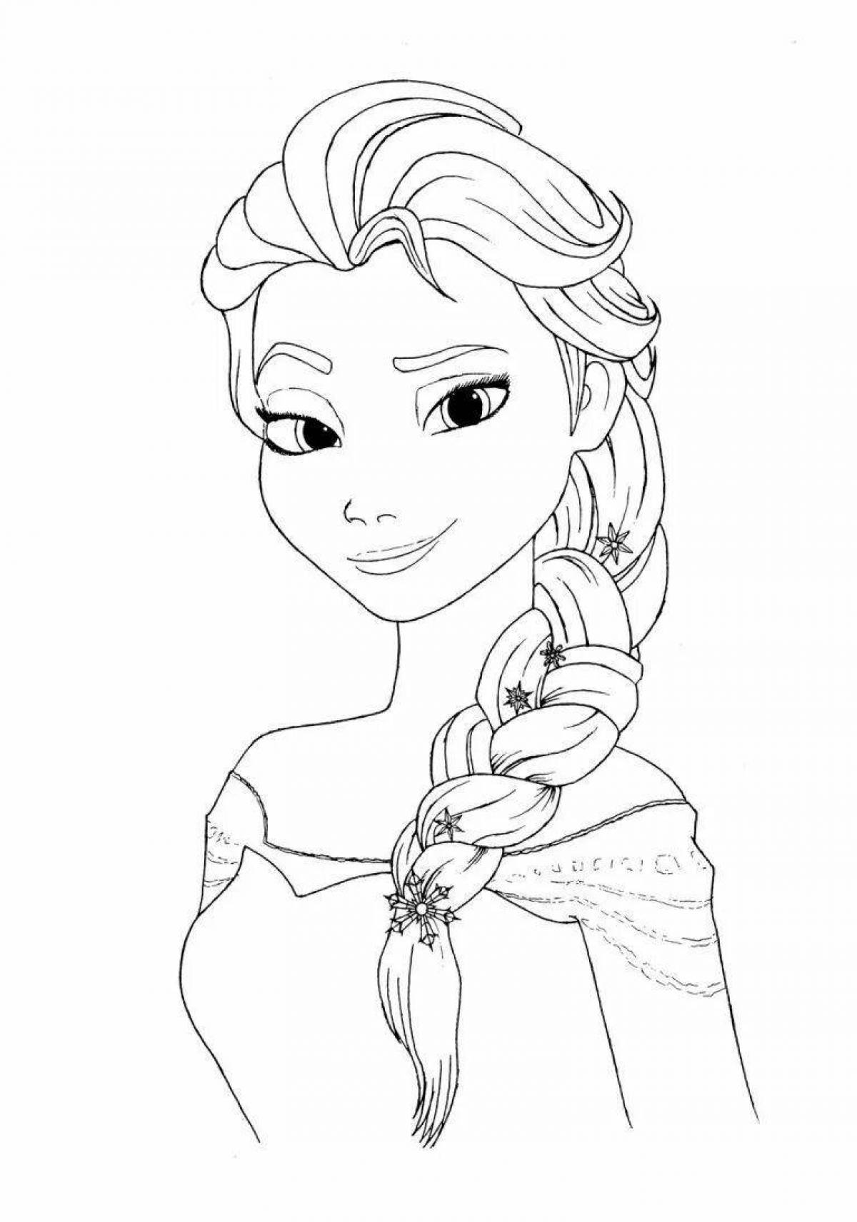 Elsa baby wild coloring