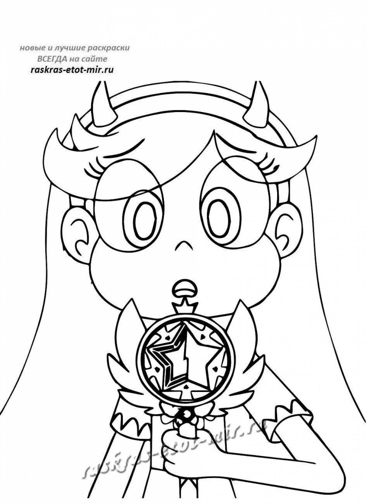 Exquisite coloring star princess