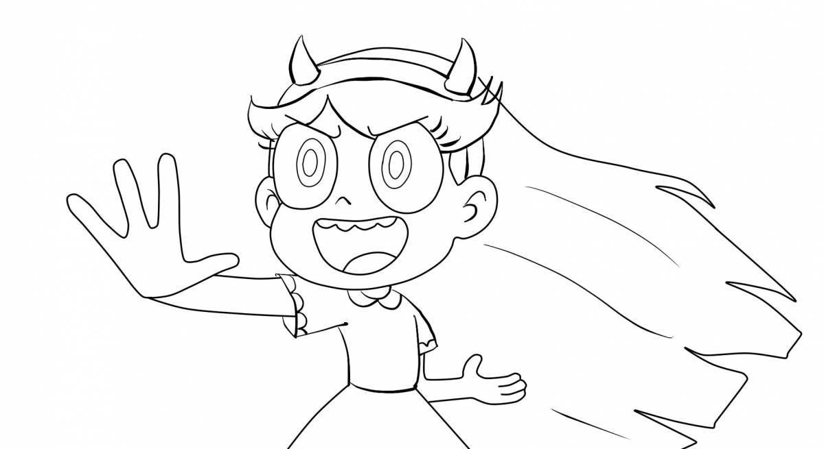 Delightful coloring star princess