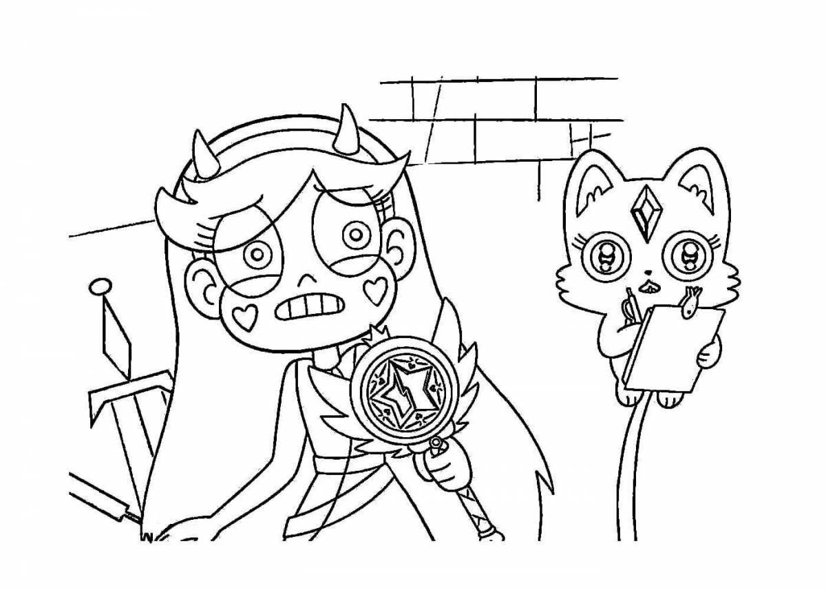 Fancy coloring star princess