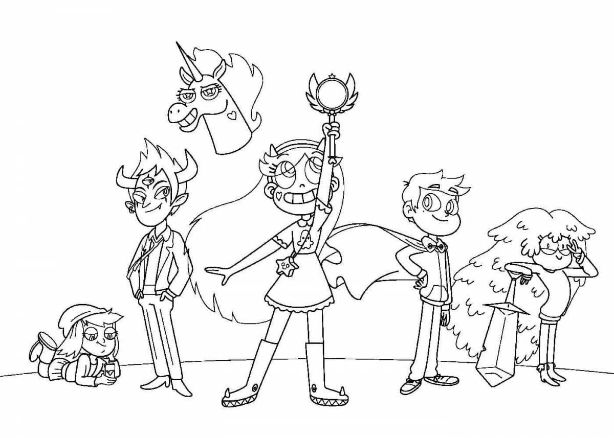 Violent coloring star princess