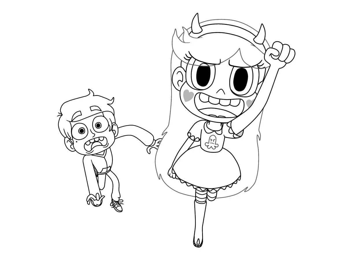 Magic coloring star princess