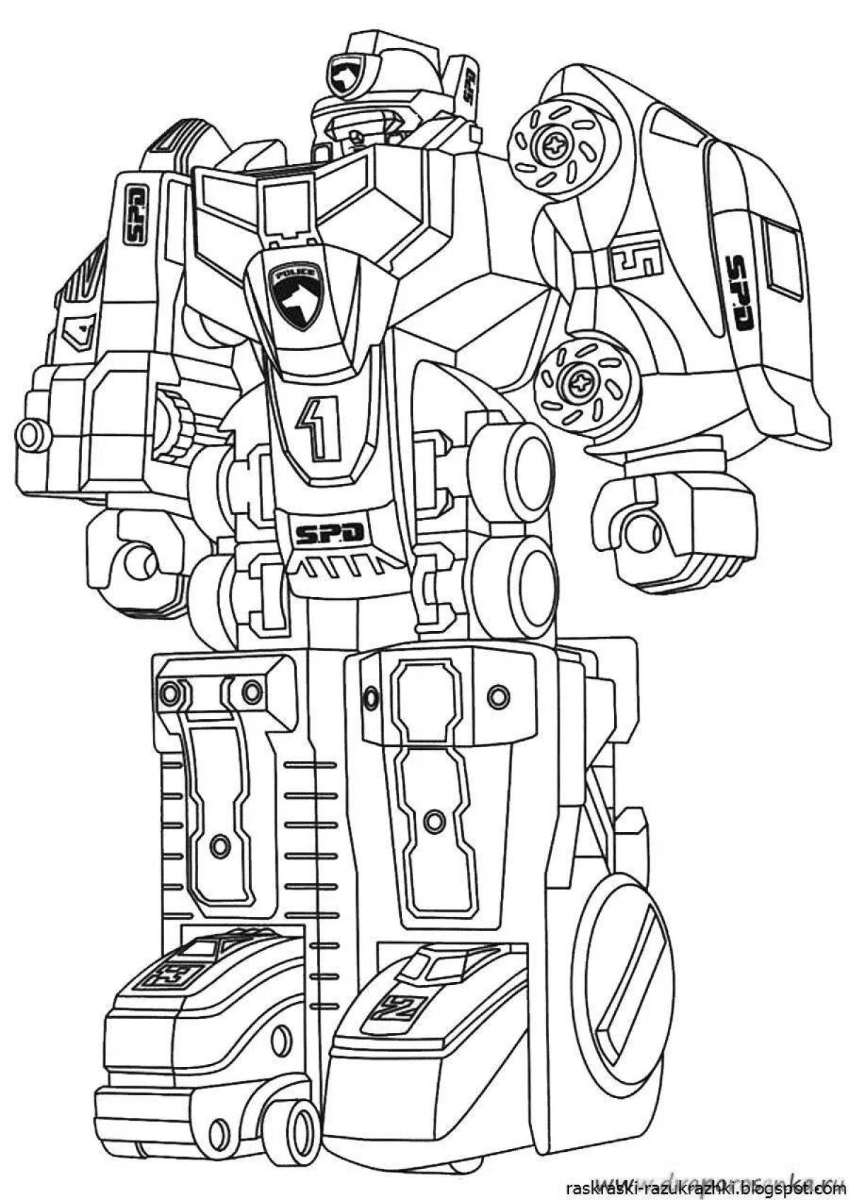 Картинки робот раскраска распечатать
