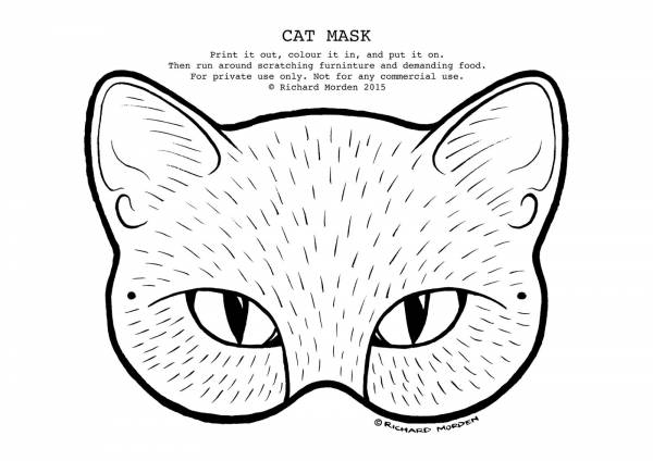 Раскраски Маска котика (37 шт.) - скачать или распечатать бесплатно #23930