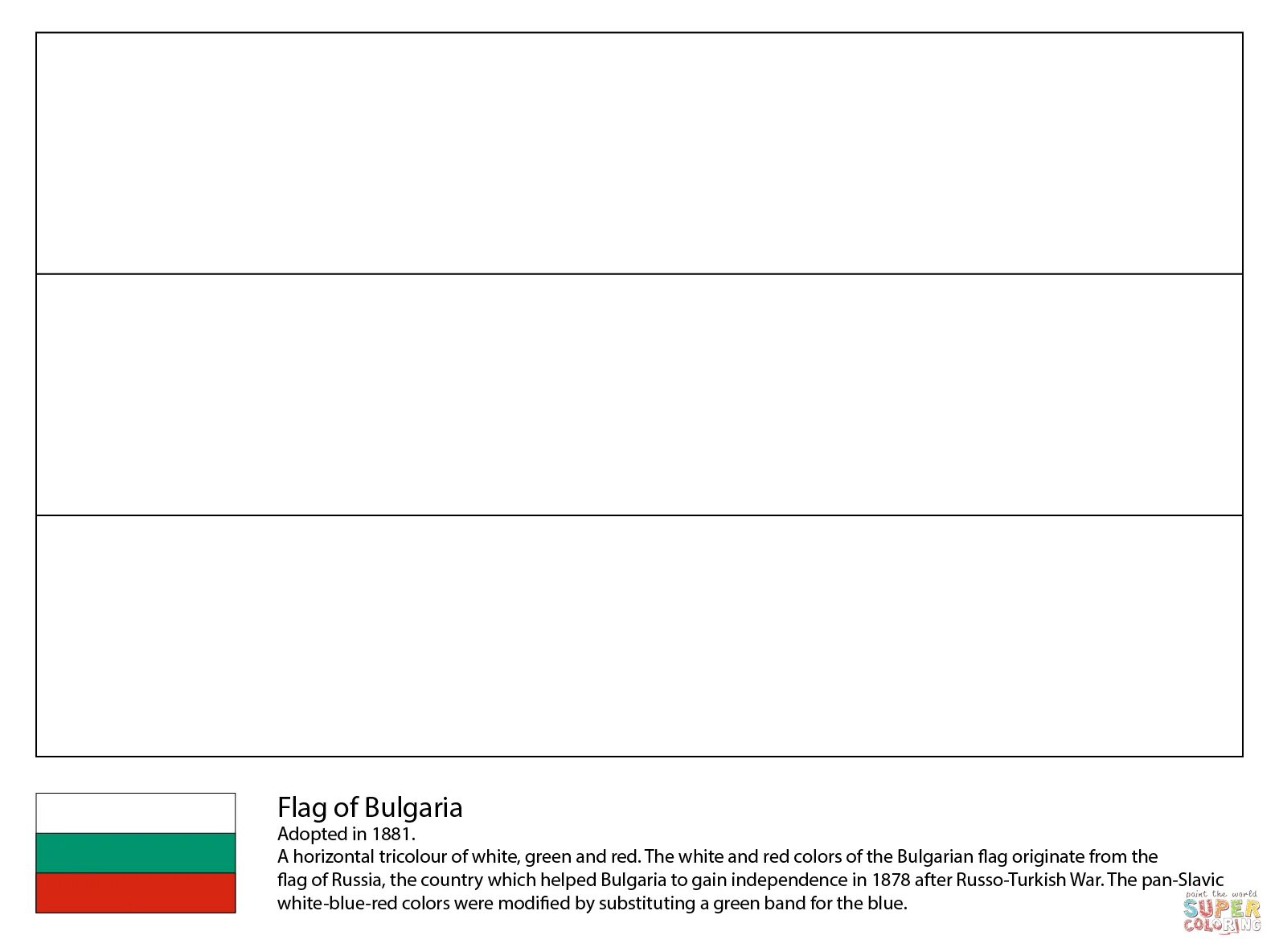 Funny bashkortostan flag coloring book