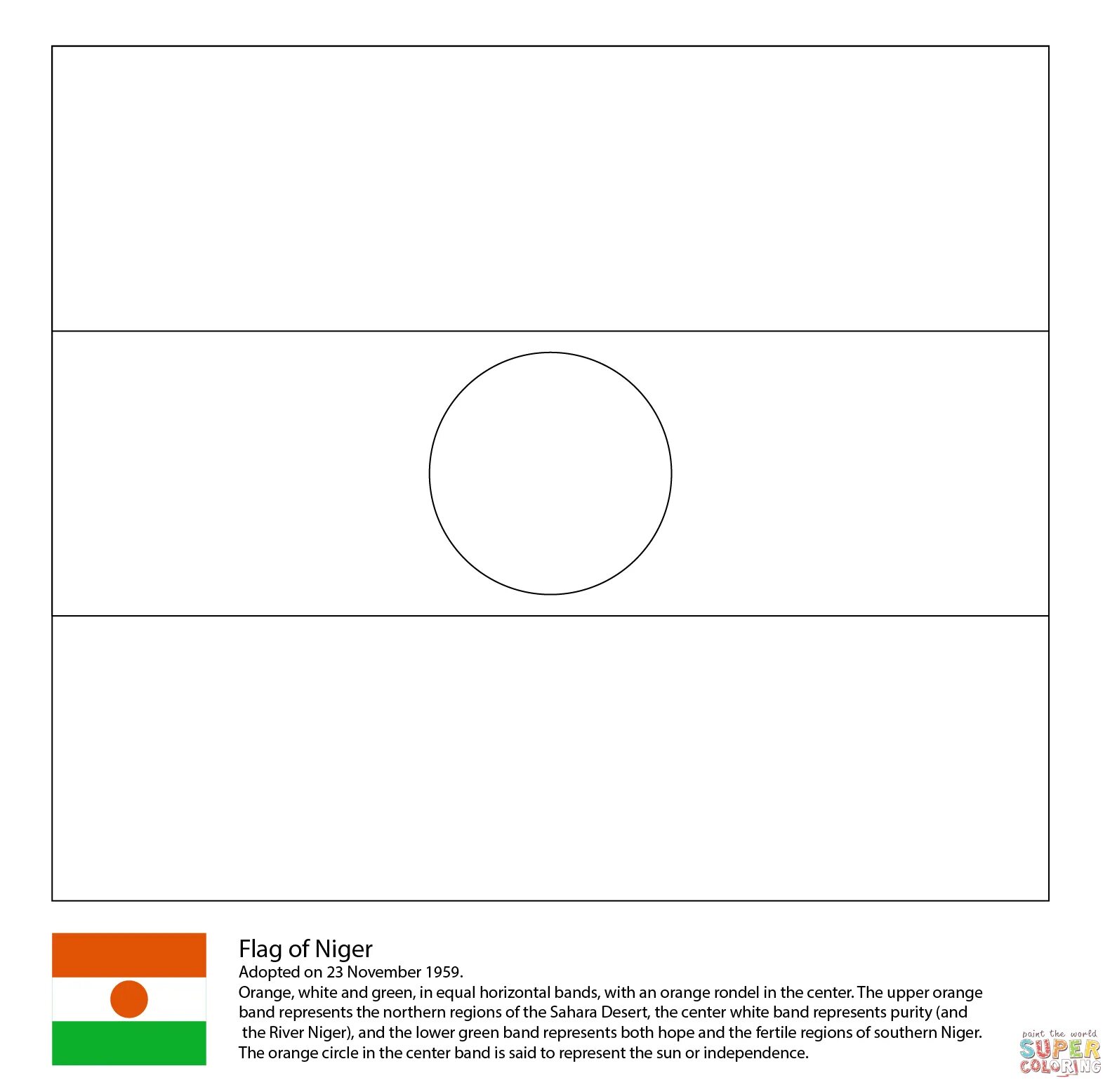 Fancy bashkortostan flag coloring page