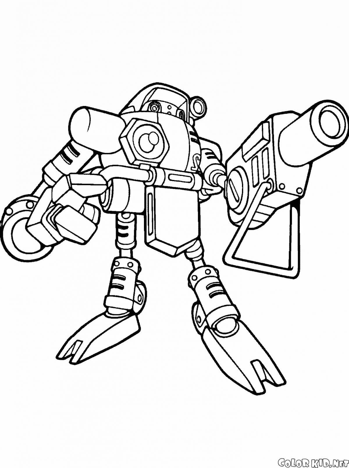 Printable robot coloring page