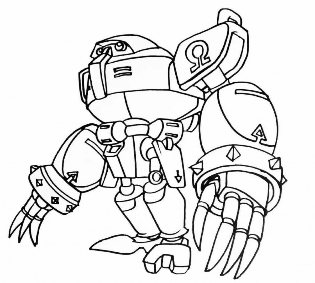 Colorful Joyful Printable Robot Coloring Book