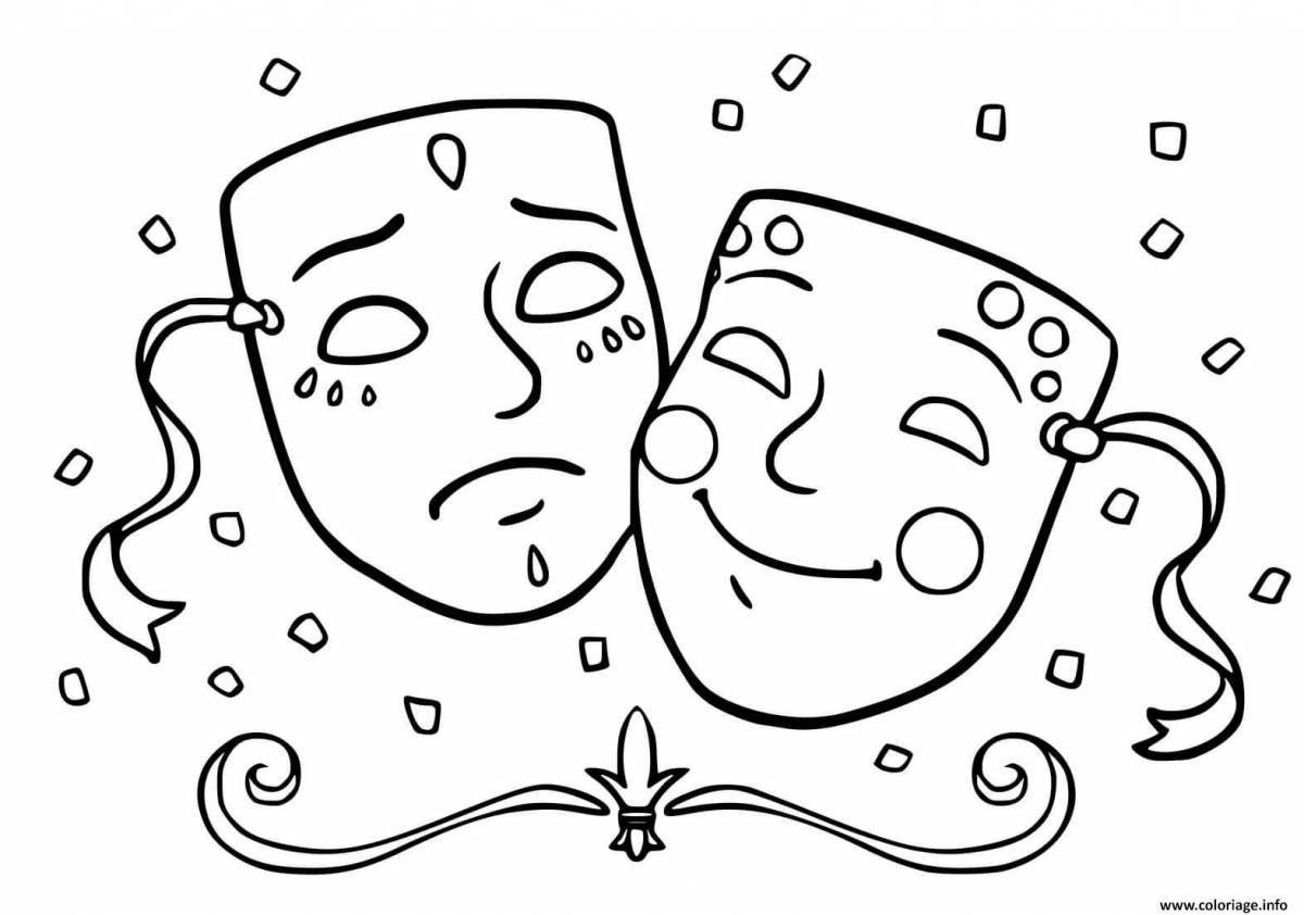 Sparkling theater poster coloring page