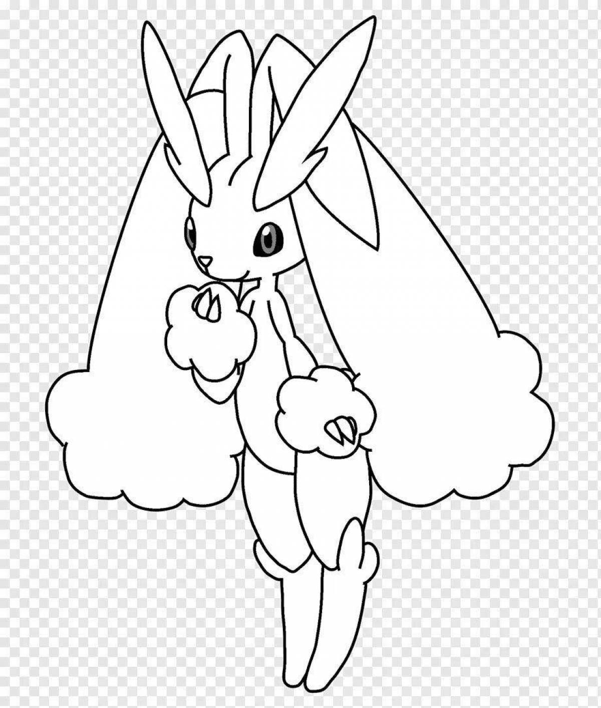 Radiant coloring page rabbit anime