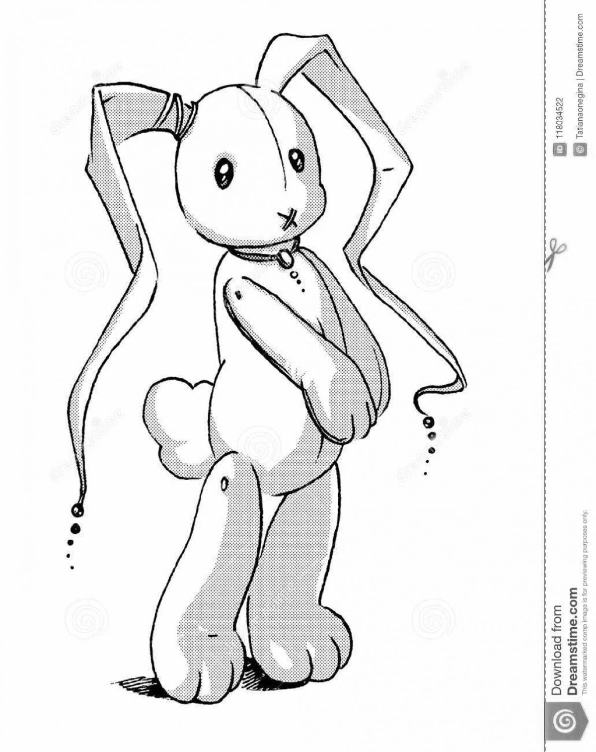 Освежающая раскраска кролик аниме