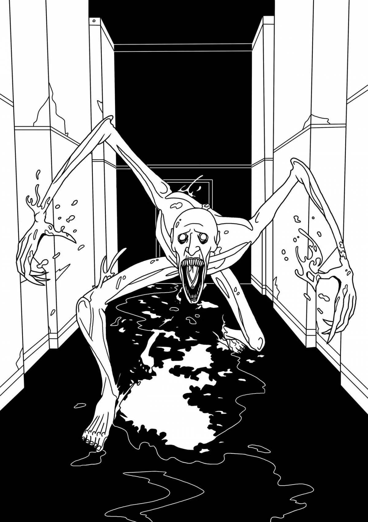 Scp 096 colorful coloring page