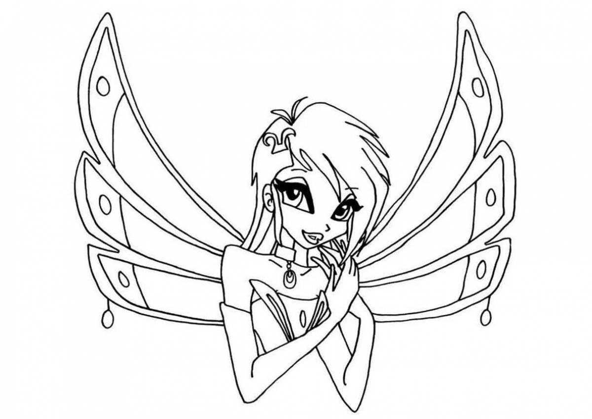 Enchantix bloom coloring page of grandeur