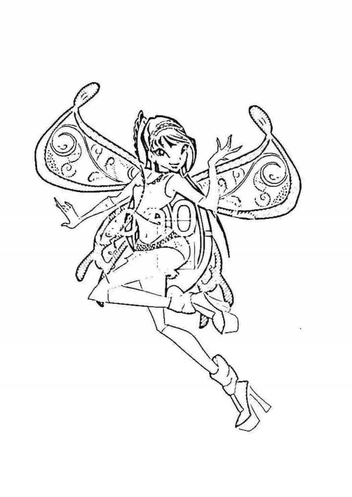 Enchantix bloom coloring page of brilliance