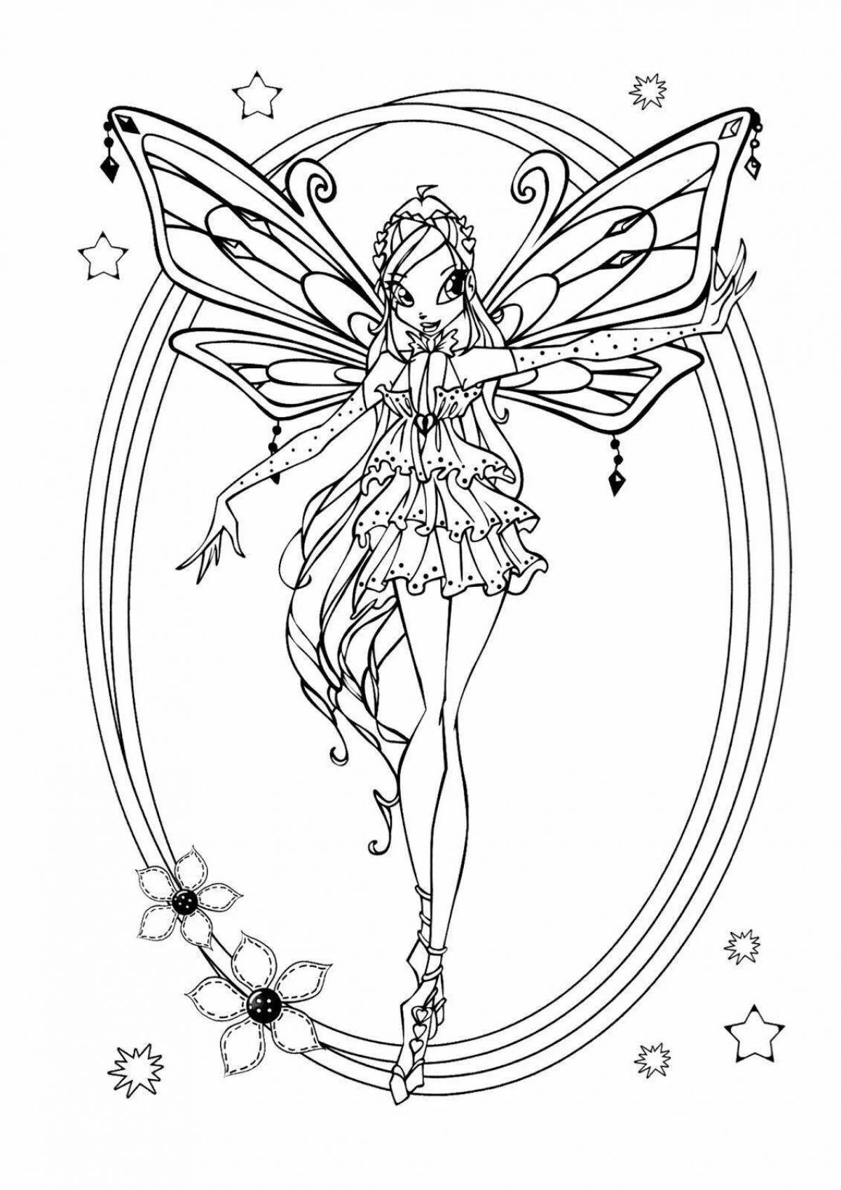 Enchantix bloom coloring grace page