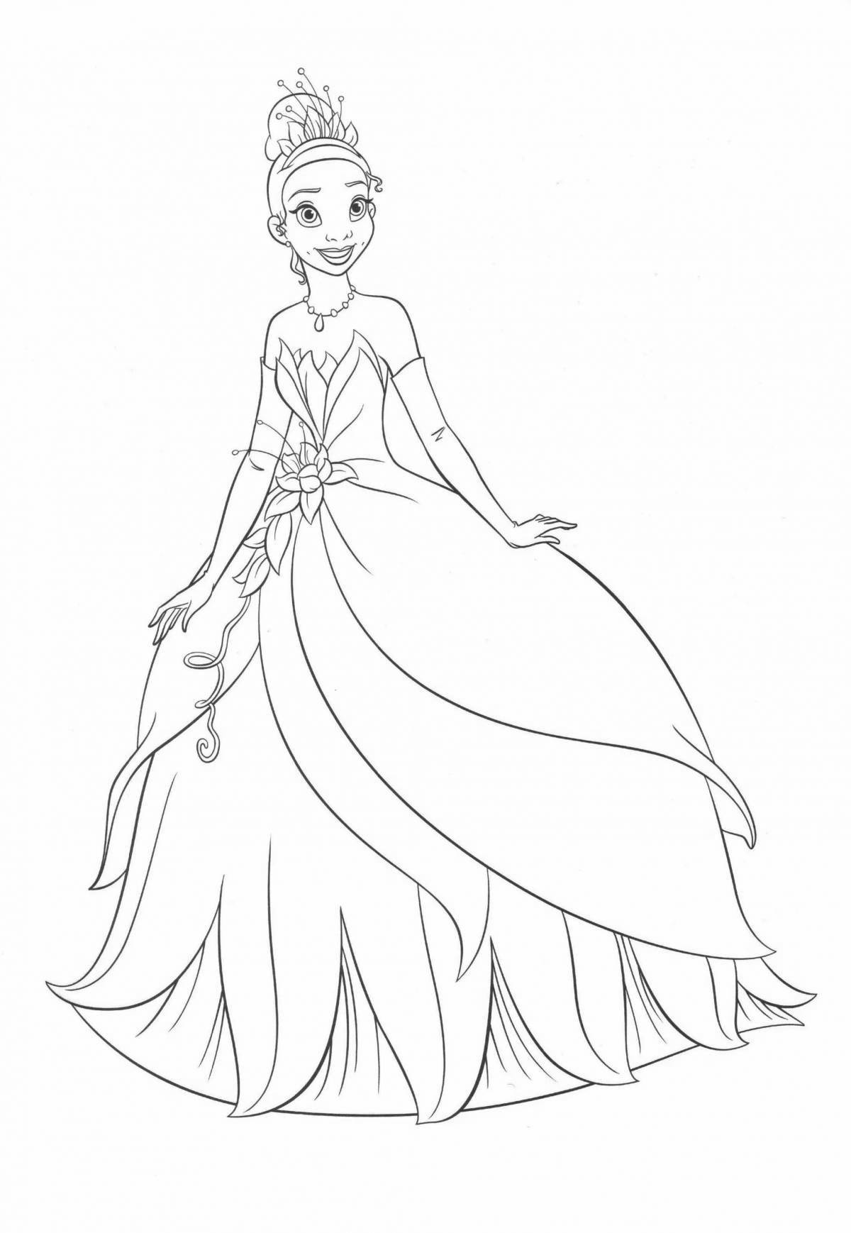 Coloring elegant princess diana