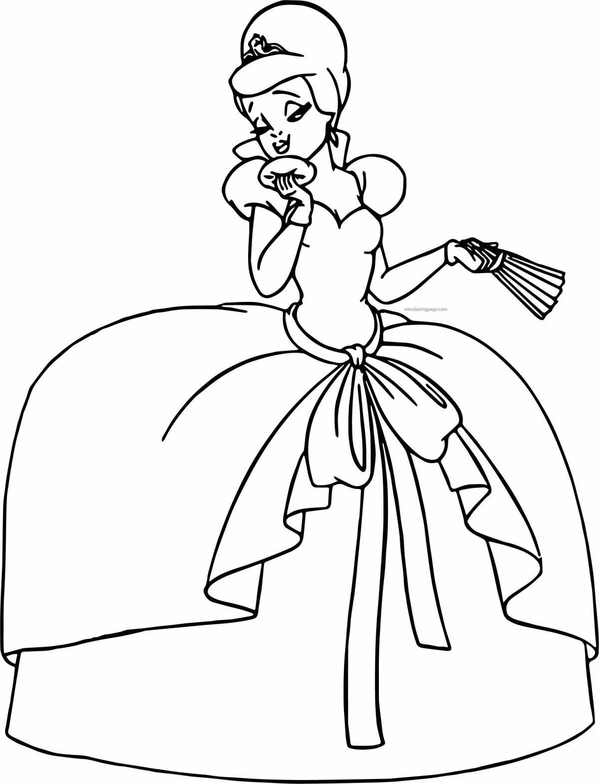 Beautiful princess diana coloring page