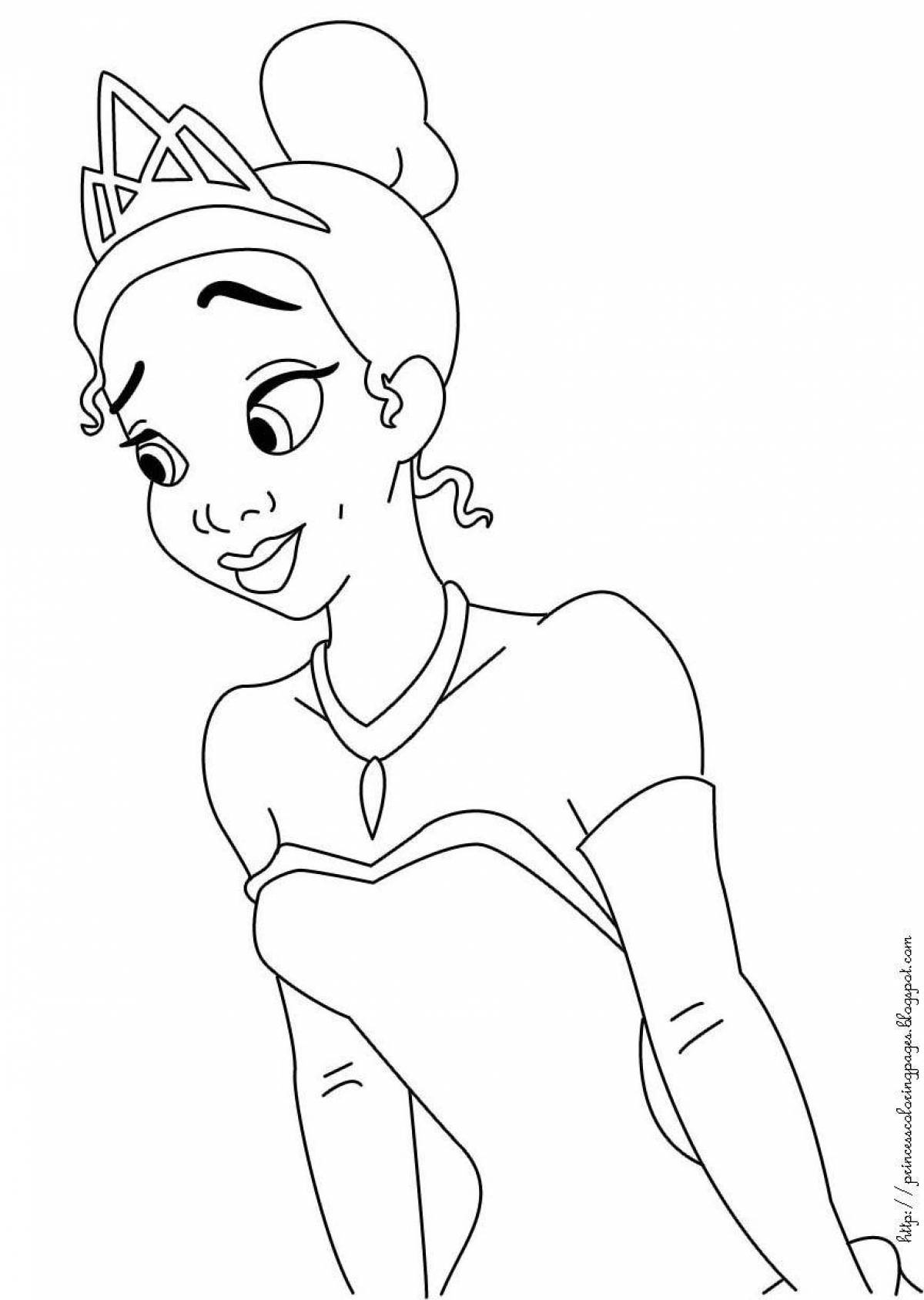 Playful princess diana coloring page