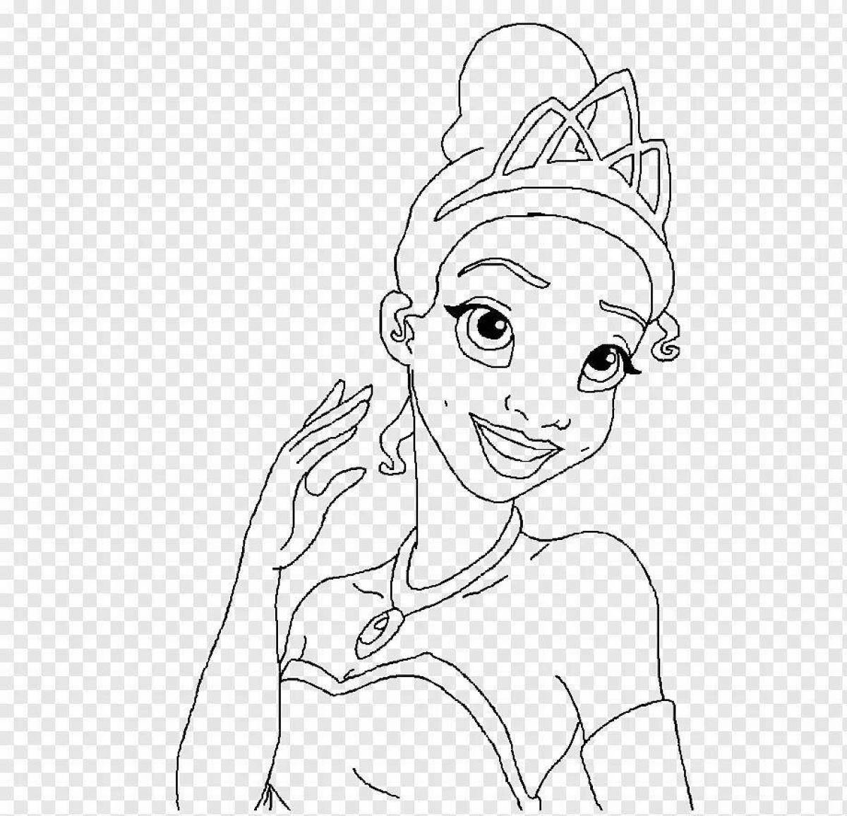 Living diana princess coloring page