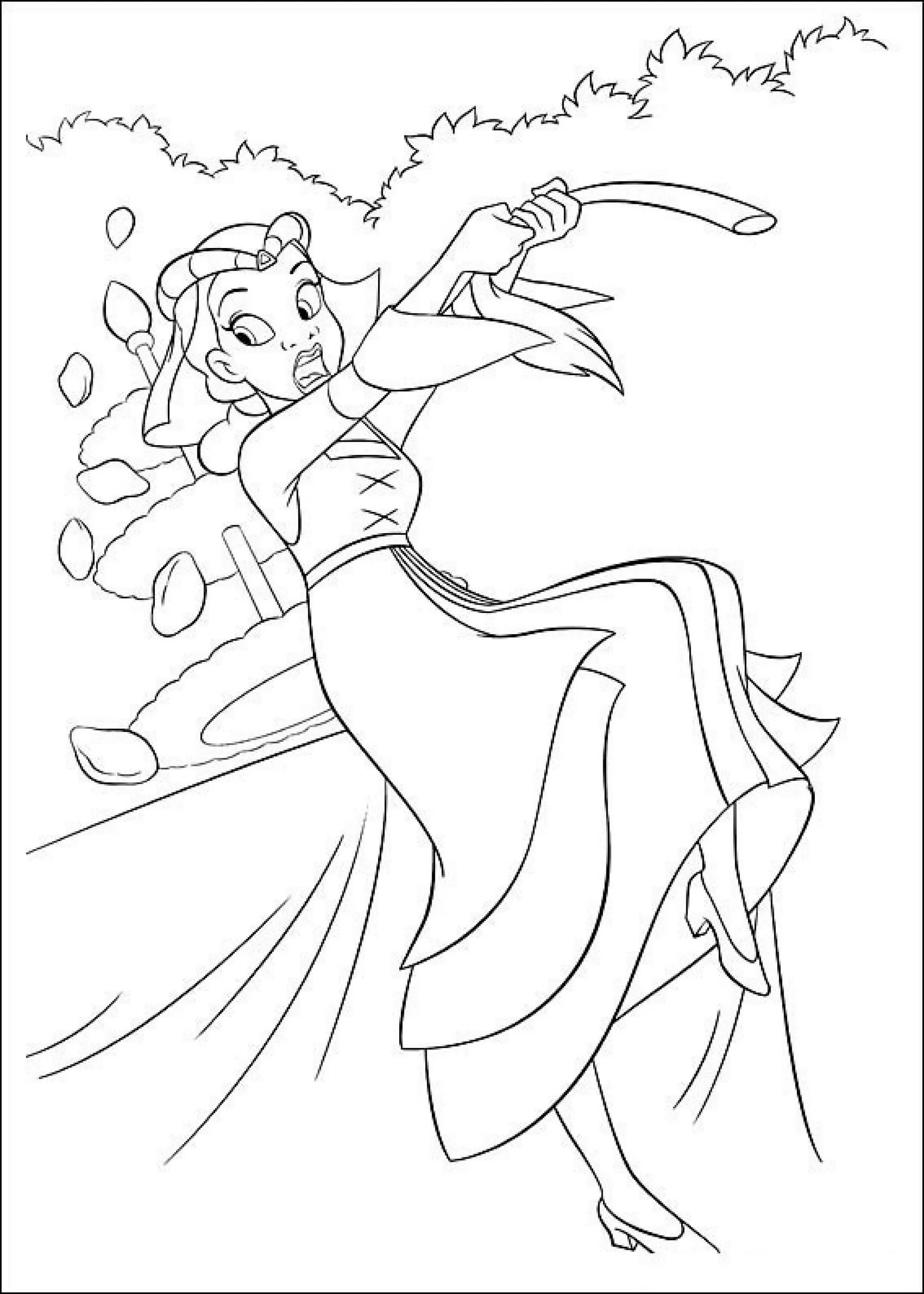 Coloring page gorgeous princess diana
