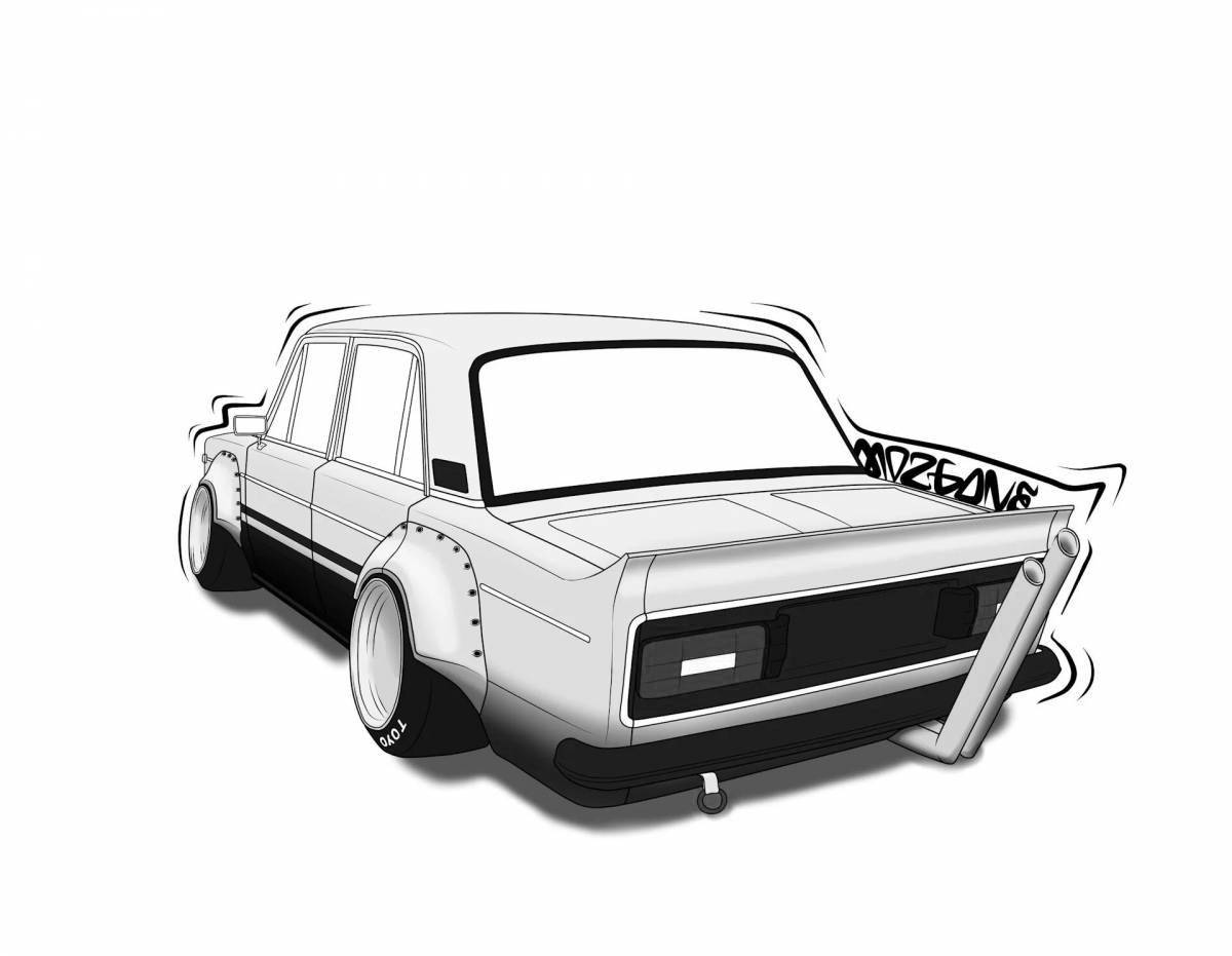 Attractive Zhiguli tuned coloring pages