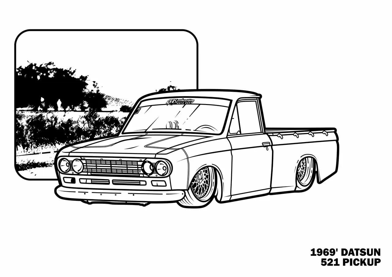 Amazing tuned Zhiguli coloring book