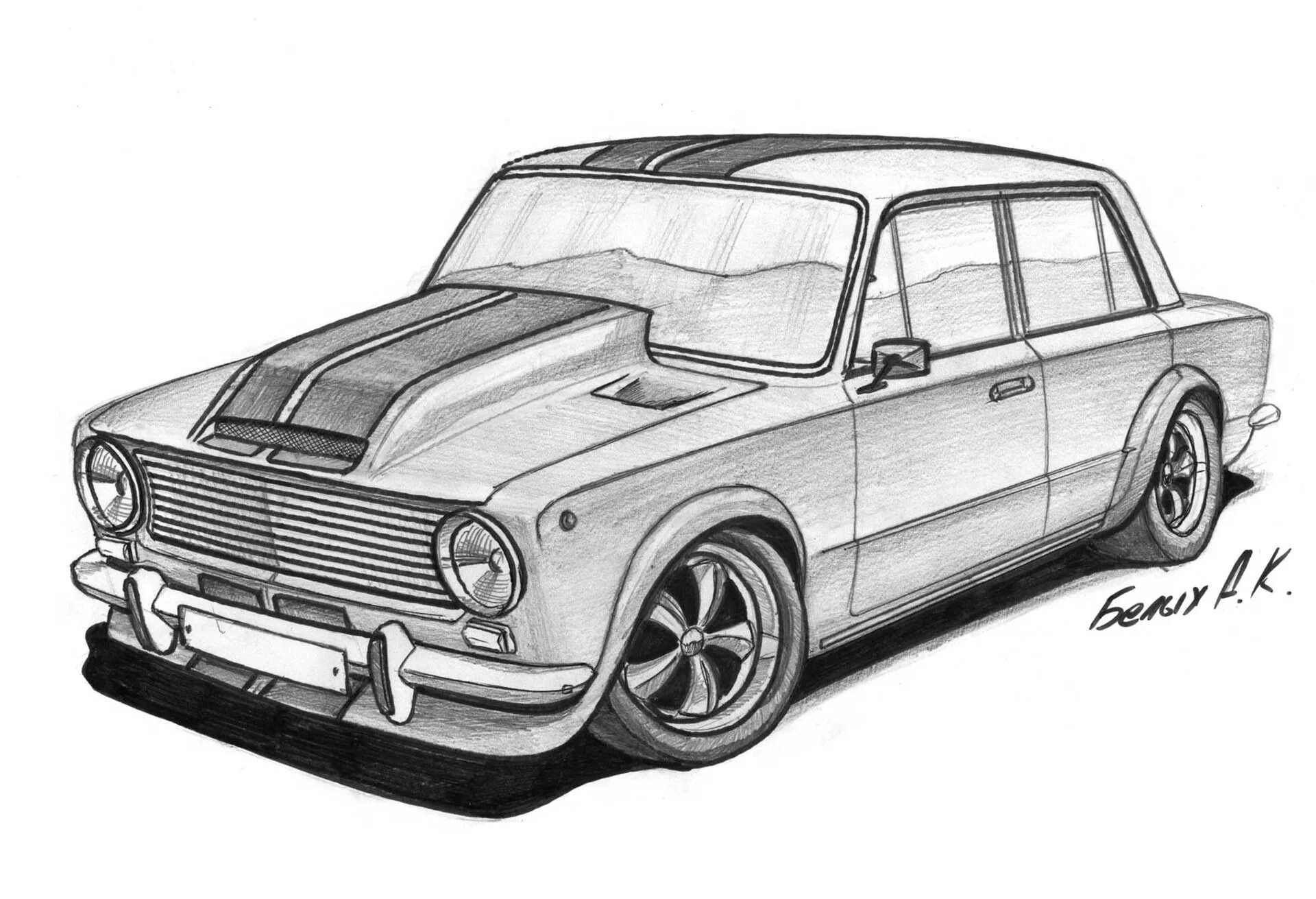 Wonderful Zhiguli tuned coloring pages