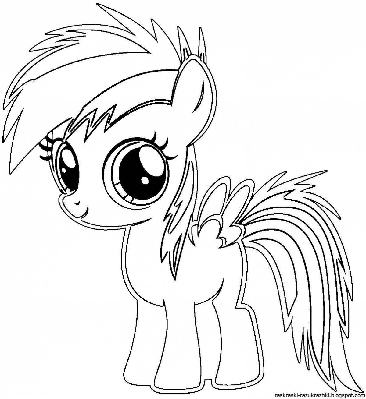 Rainbow dash live coloring page