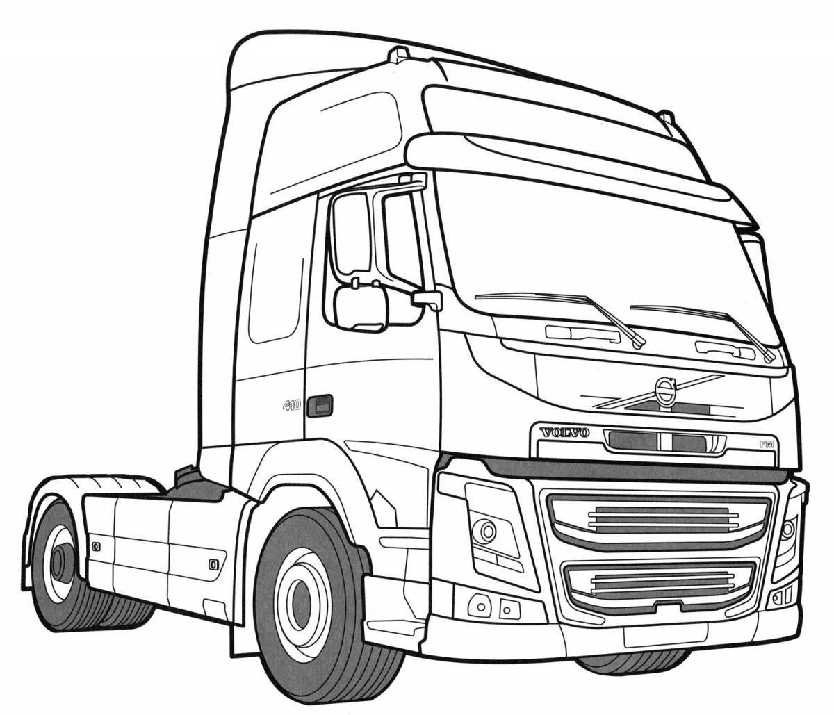 Dazzling man truck coloring page