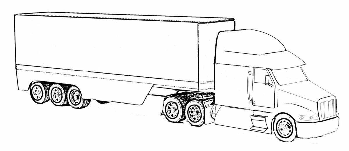 Coloring page glamor truck man