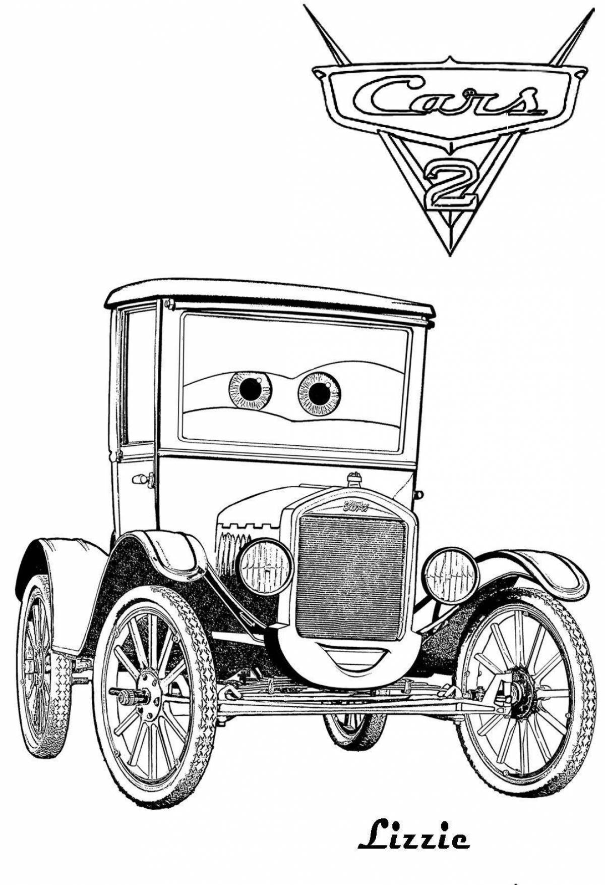 Charming frank cars coloring book