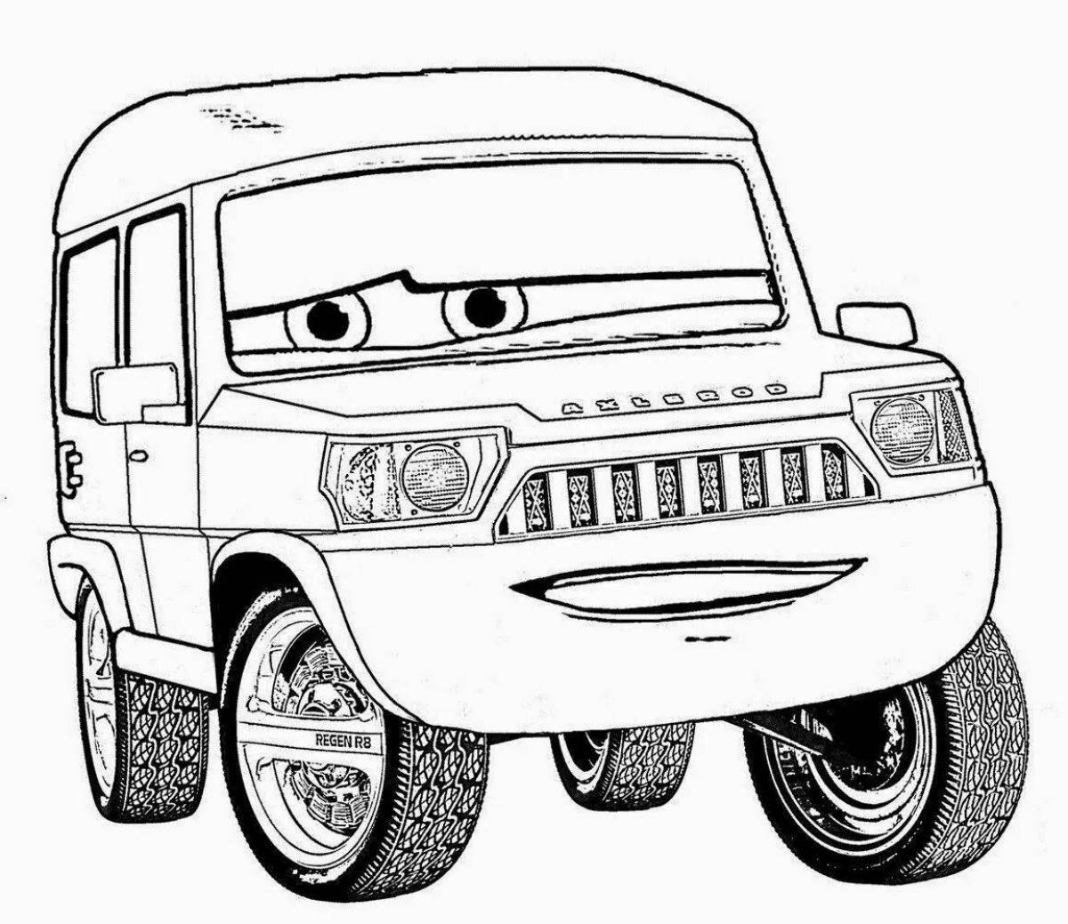 Frank's outstanding cars coloring book