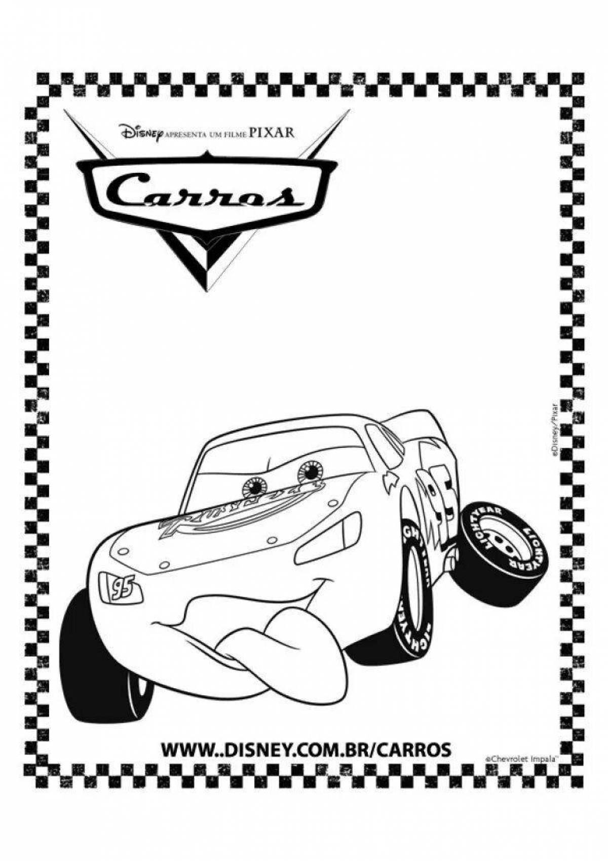 Coloring page adorable franky cars