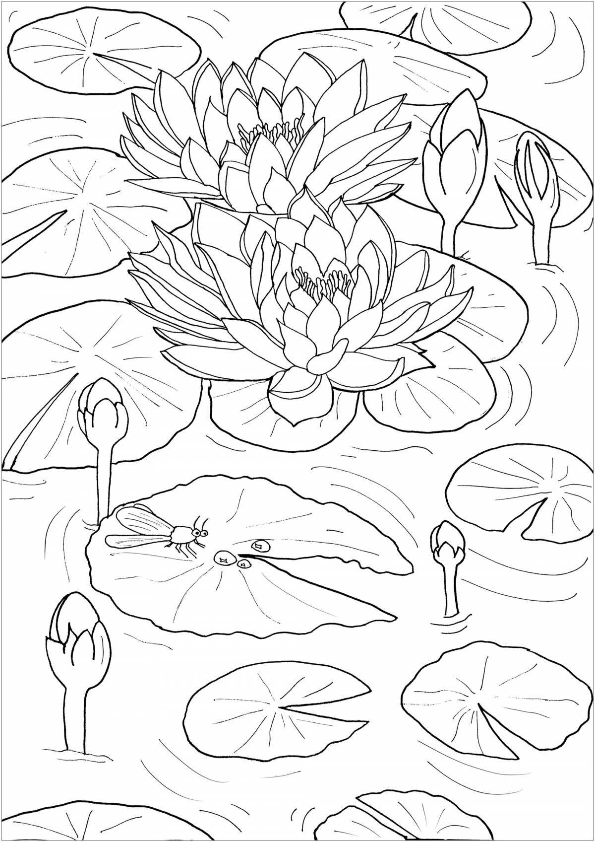 Shining sea lily coloring page