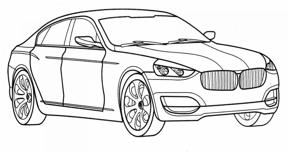 Coloring book gorgeous bmw jeep