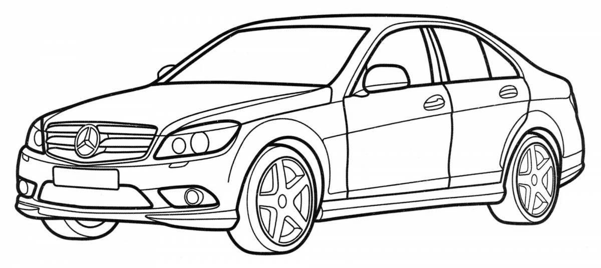 Cute bmw jeep coloring book