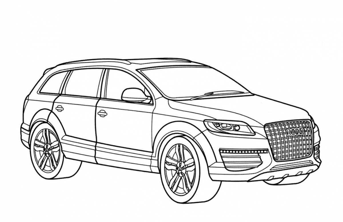 Coloring page funky bmw jeep
