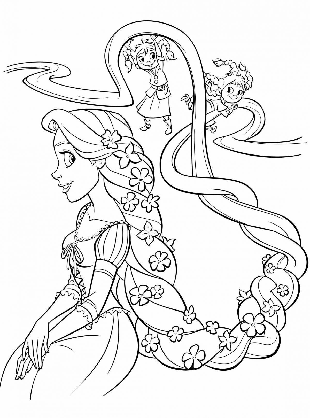 Coloring page beautiful princess