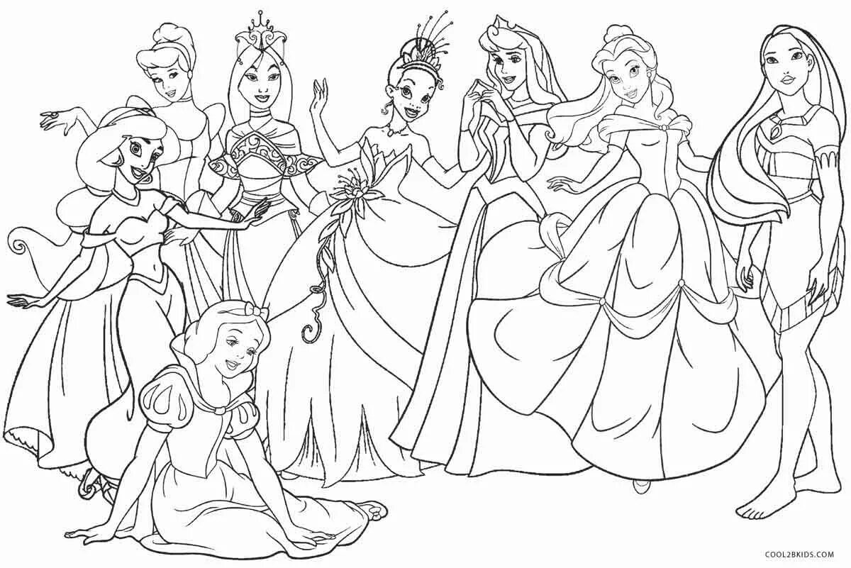 Royal princess coloring page