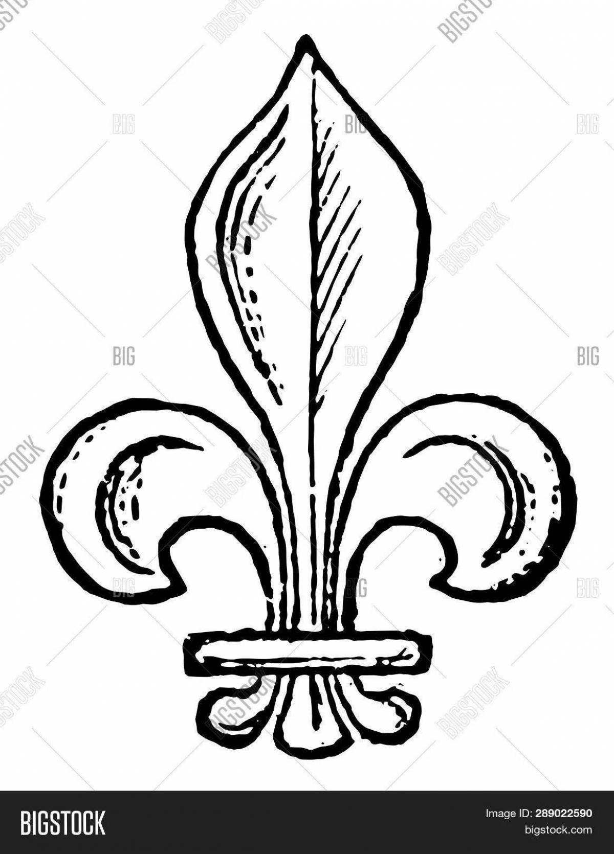 Great coat of arms of france coloring page