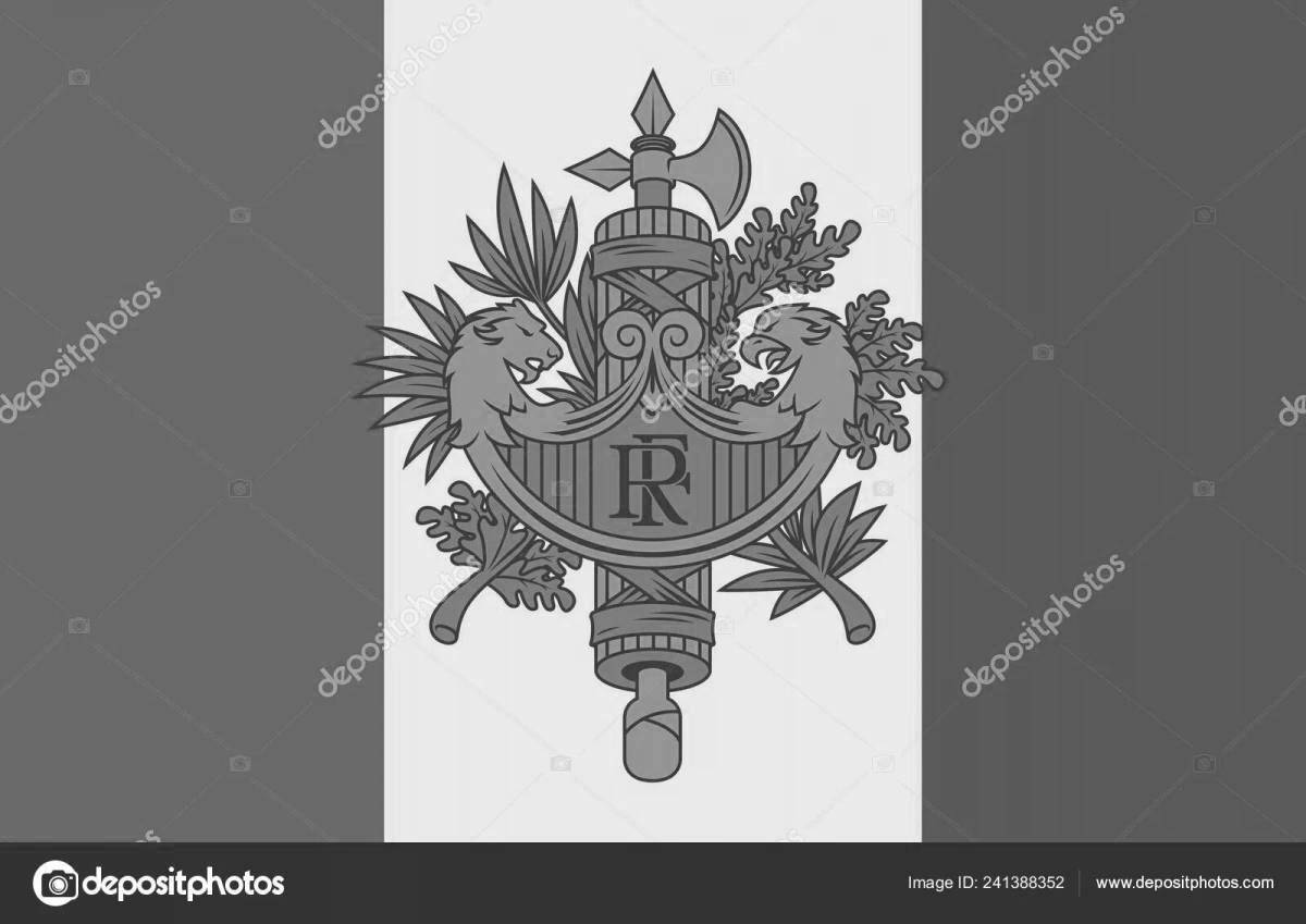 Exquisite coloring coat of arms of france