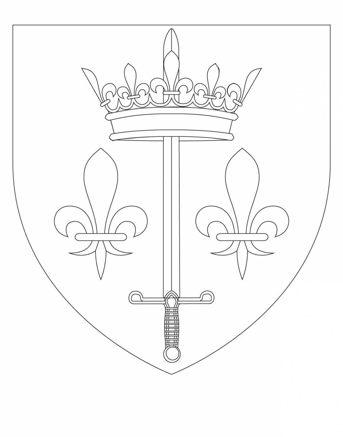 Грандиозная раскраска герб франции