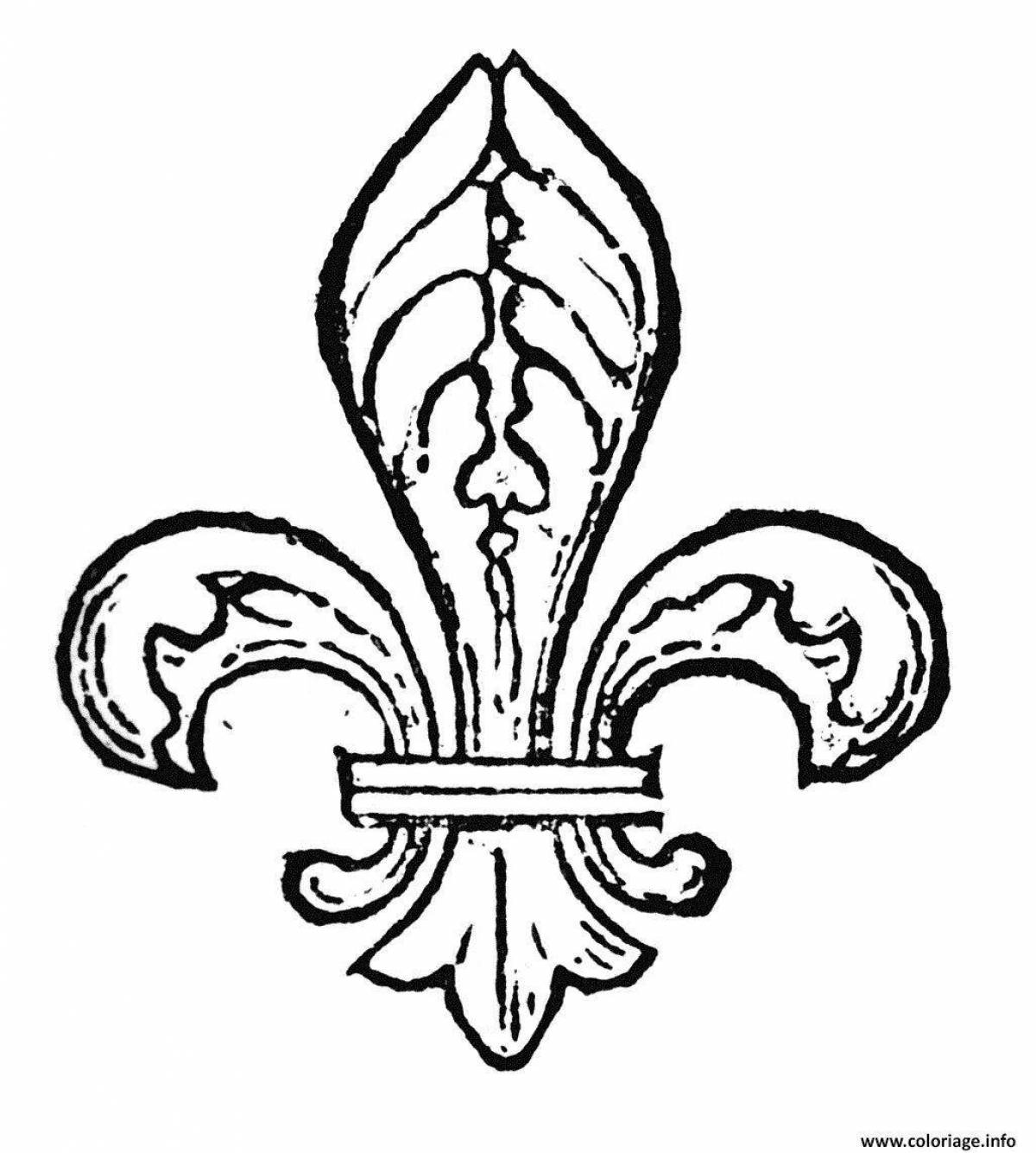 Coloring page sublime coat of arms of france