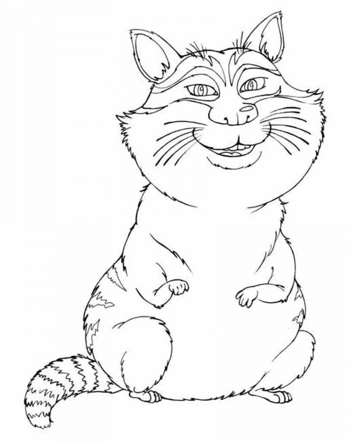 Coloring page sweet fat cat