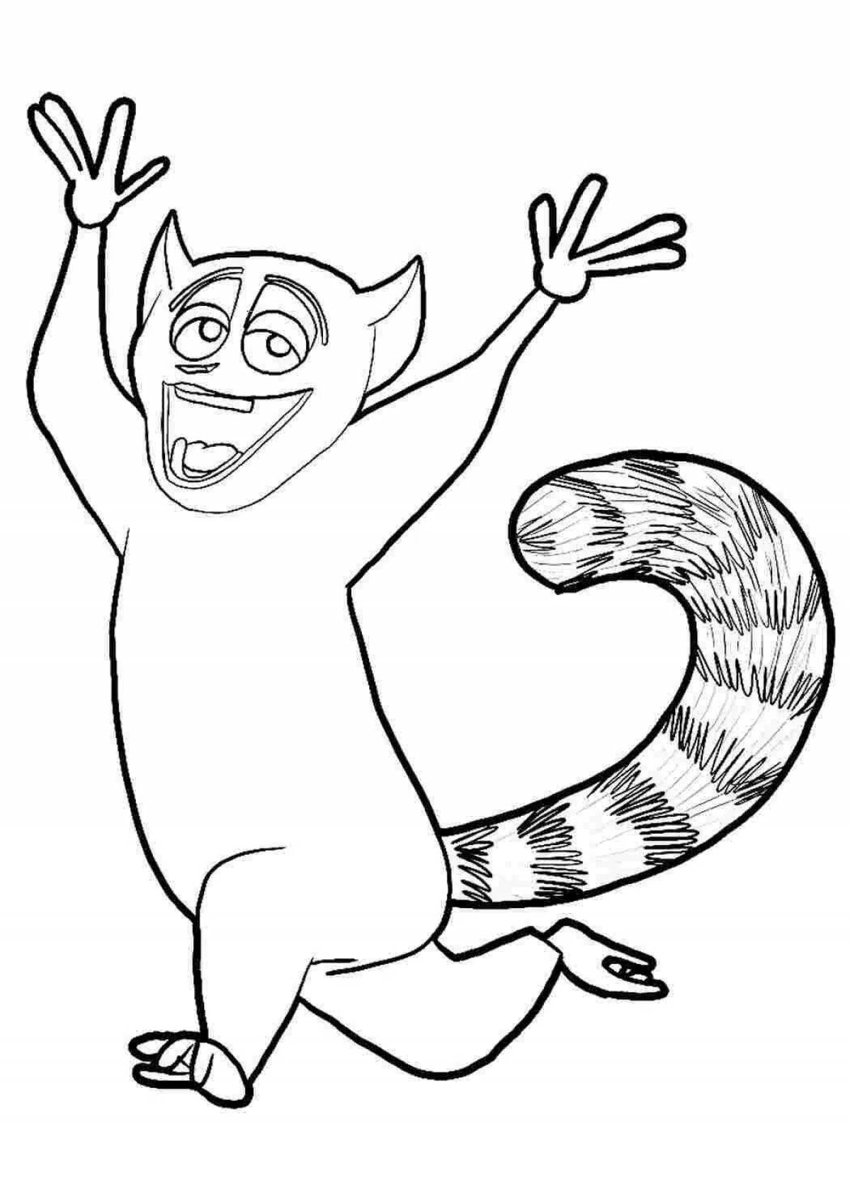 Coloring page majestic king julian