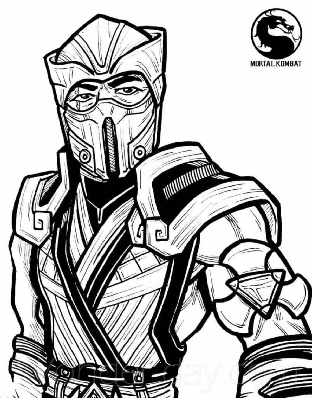 Brilliant scorpion mk11 coloring page