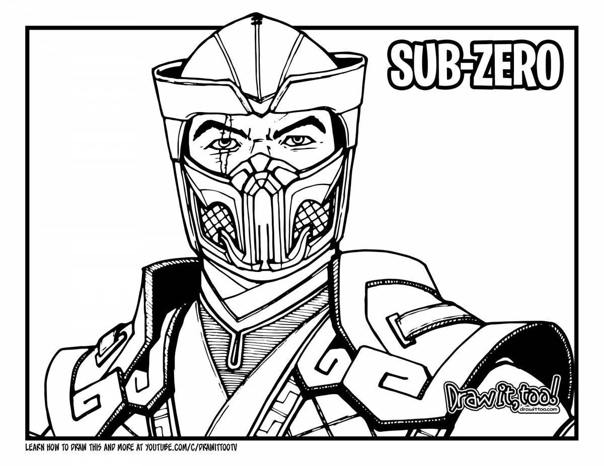 Exquisite mk11 scorpion coloring page