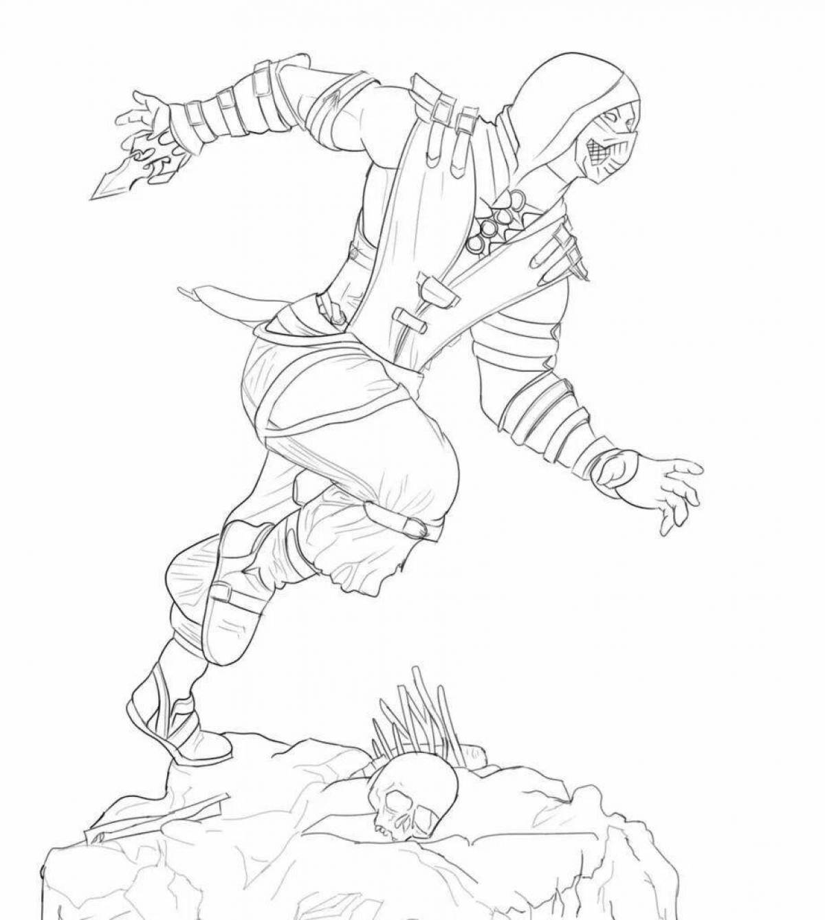 Coloring scorpion grand mk11